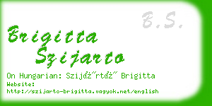 brigitta szijarto business card